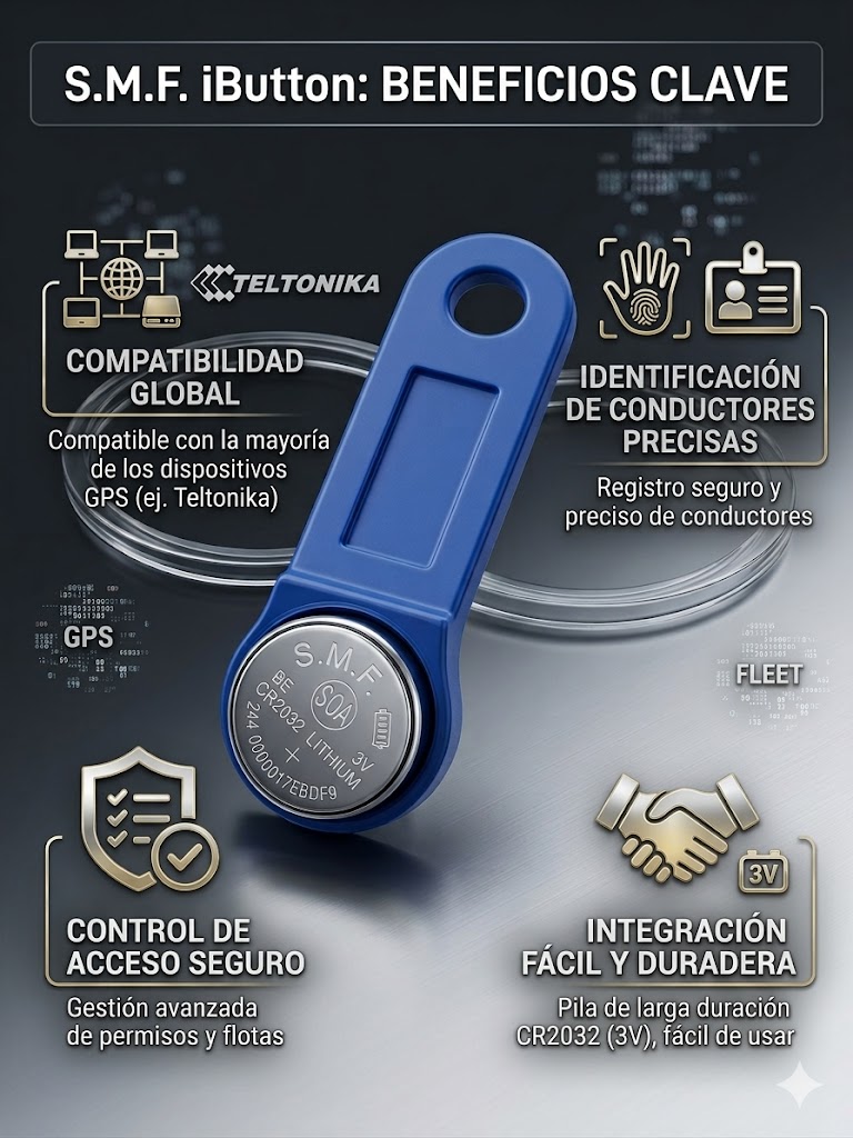 Llave iButton para Identificación de Conductores y Control de Acceso
